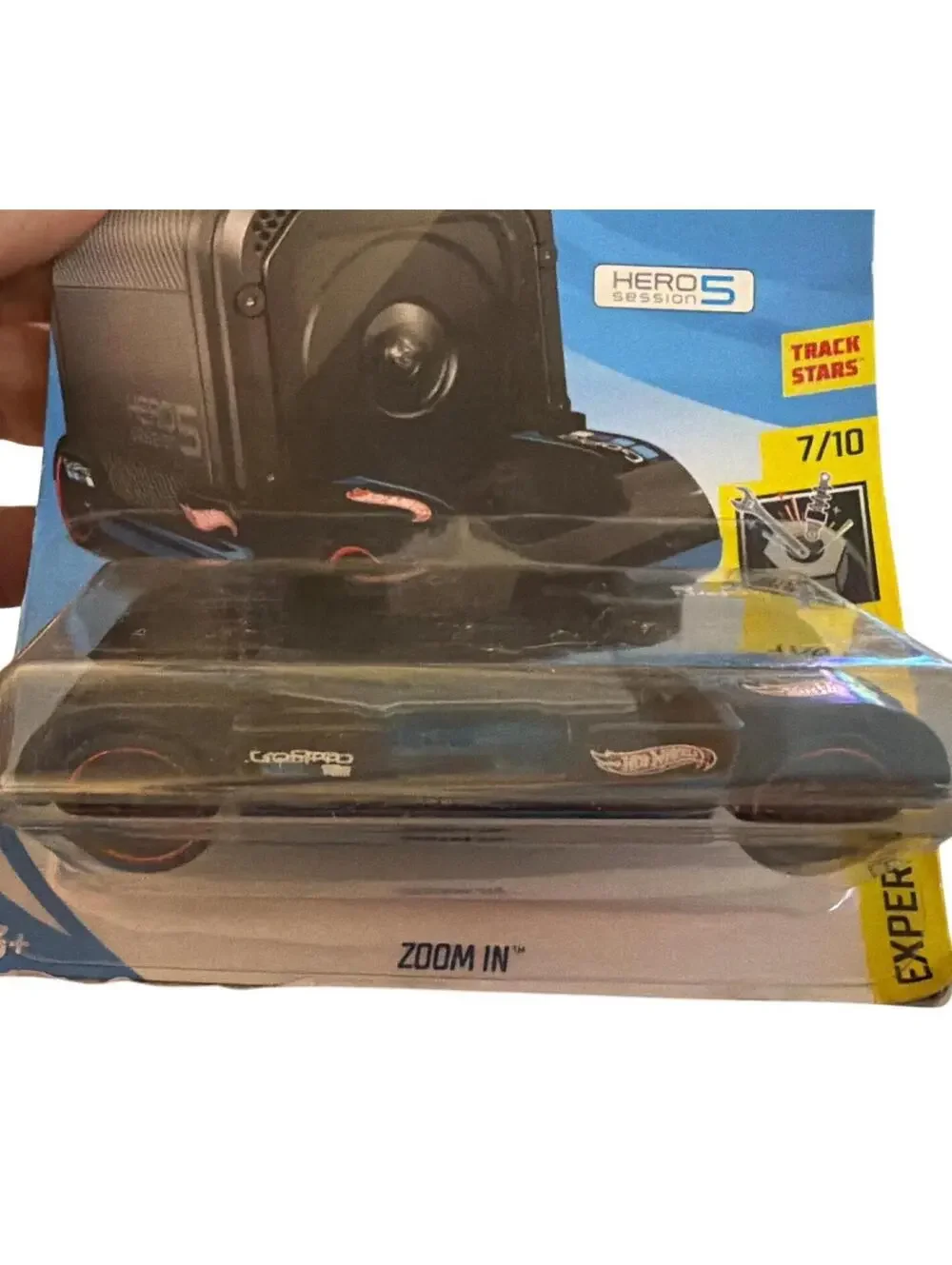 Hot Wheels Zoom In Track Stars 7/10 Works With GoPro Hero5 Session Red Line